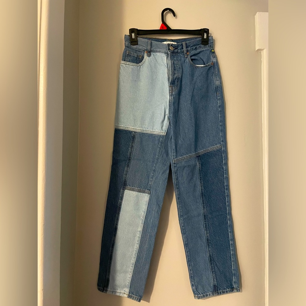 Pacsun Patchwork Straight Leg Jeans. Size 25. NEW CONDITION. FREE SHIPPING!